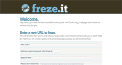 Desktop Screenshot of freze.it